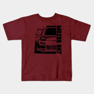 Mazda RX7 Black Print Kids T-Shirt